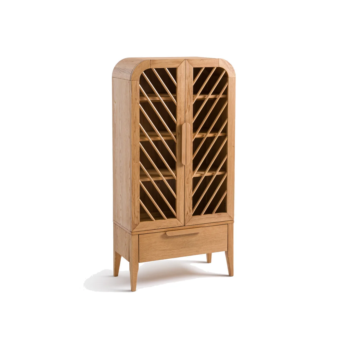 Anda Sideboard with 2 Doors and 1 Drawer in Oak and Veneer – image 1