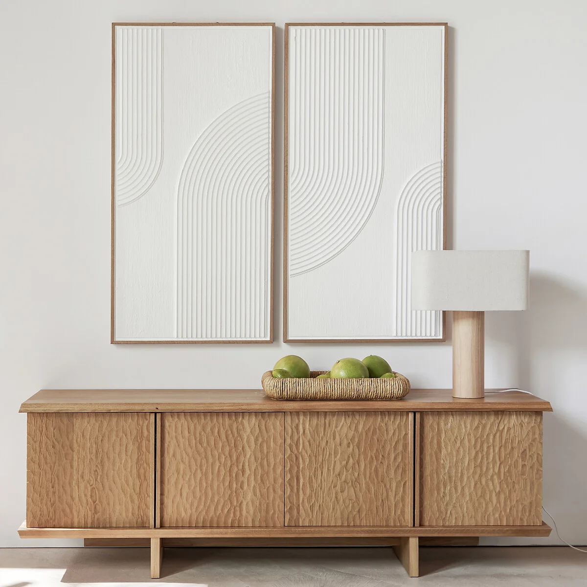Gouge Sideboard with 4 Doors in Oak and Veneer – image 2