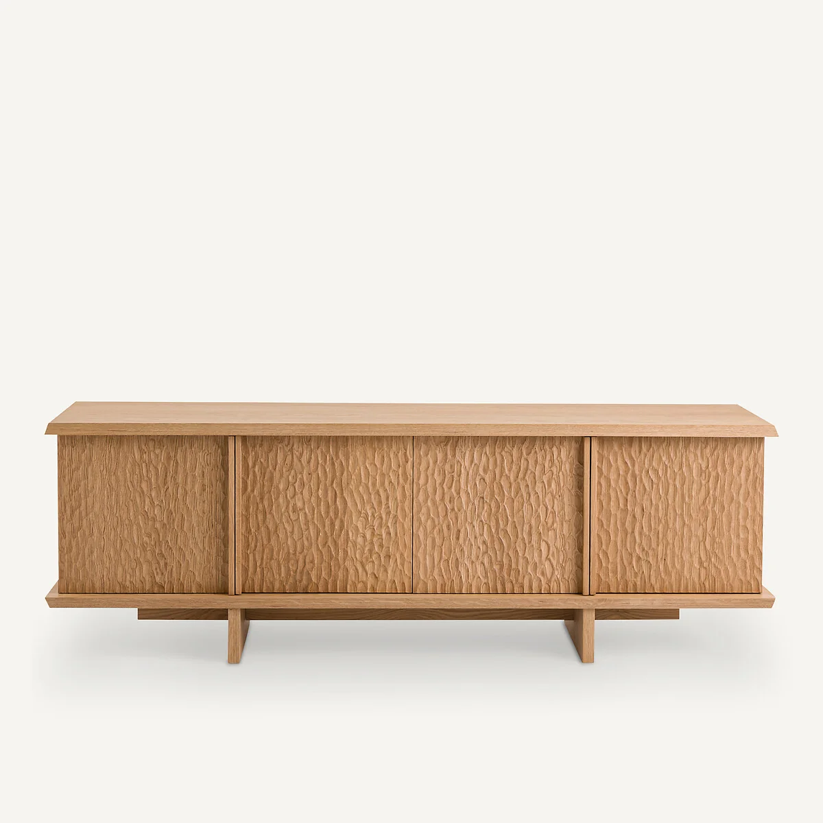 Gouge Sideboard with 4 Doors in Oak and Veneer – image 3
