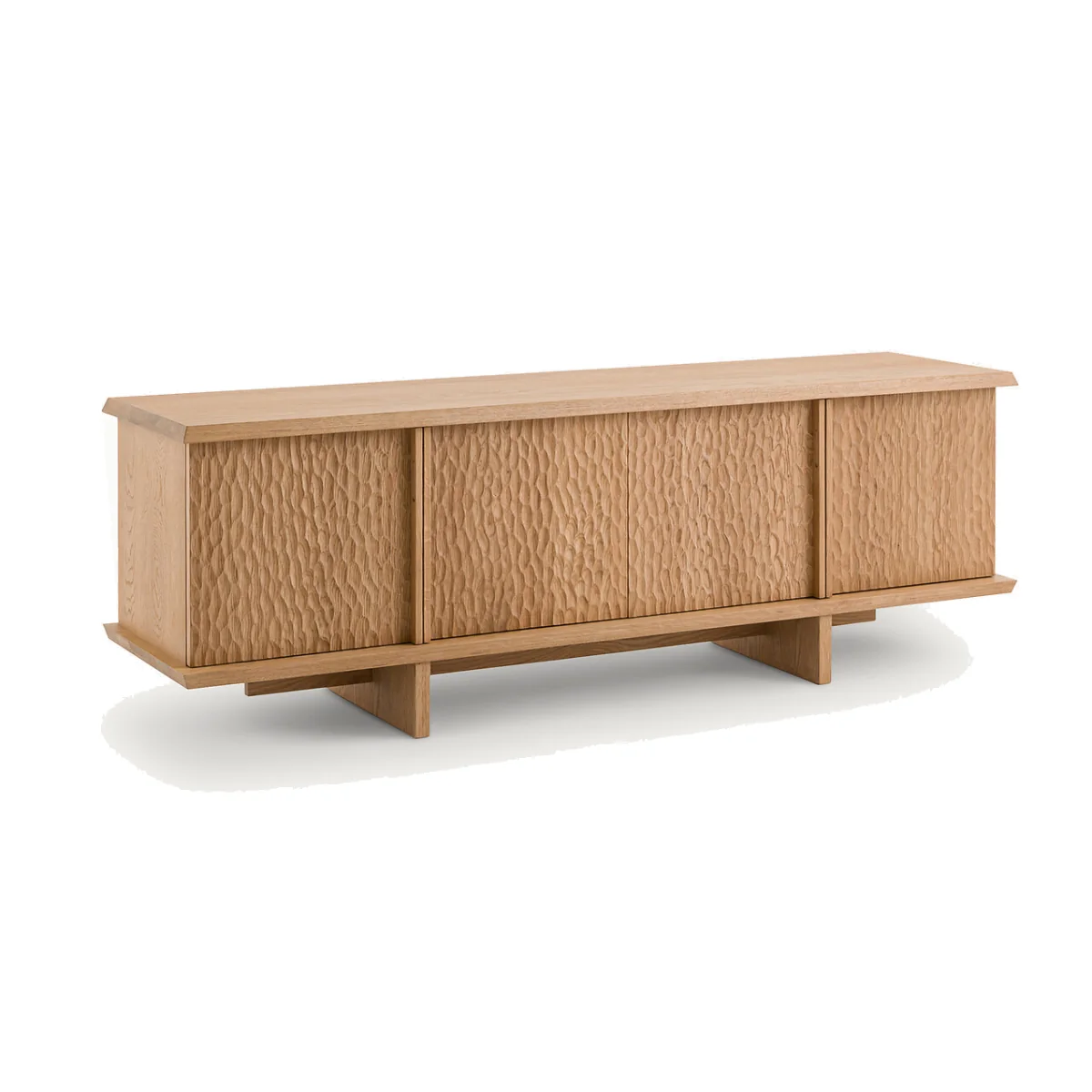 Gouge Sideboard with 4 Doors in Oak and Veneer – image 1