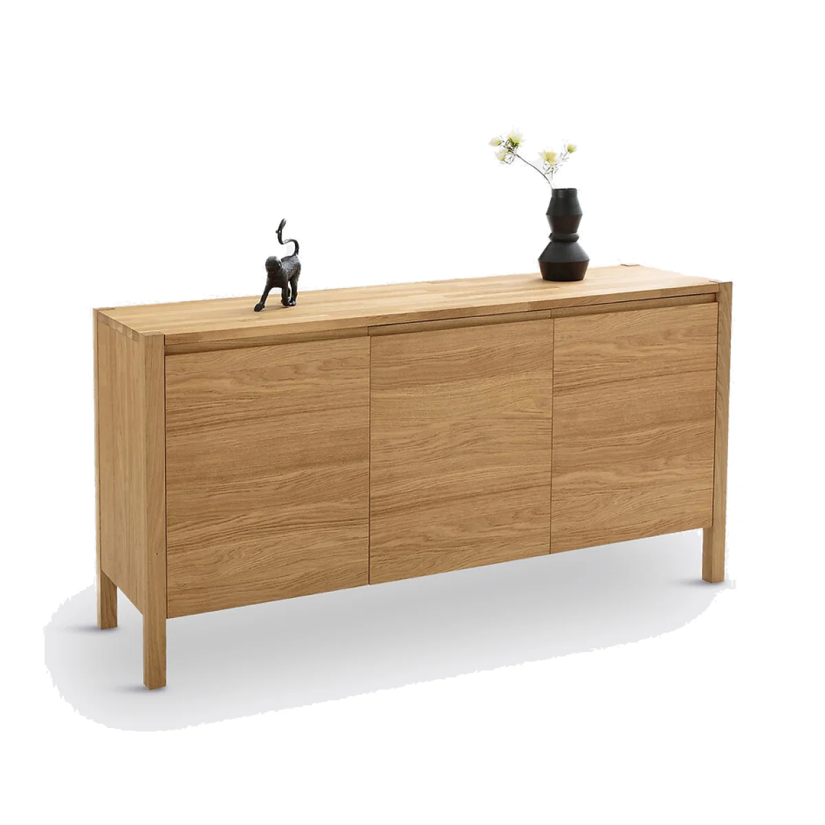 Adelita Sideboard with Three Doors in Oak and Oak Veneer – image 1