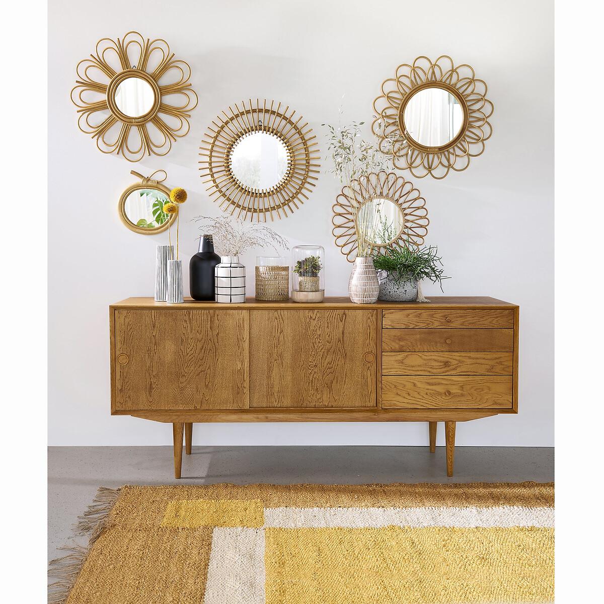 Quilda Vintage Style 2-Door 4-Drawer Oak Sideboard – image 9