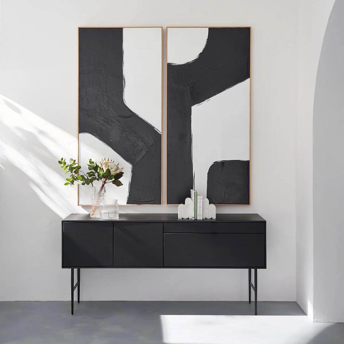 Réalto Metal and Leather Sideboard – image 9