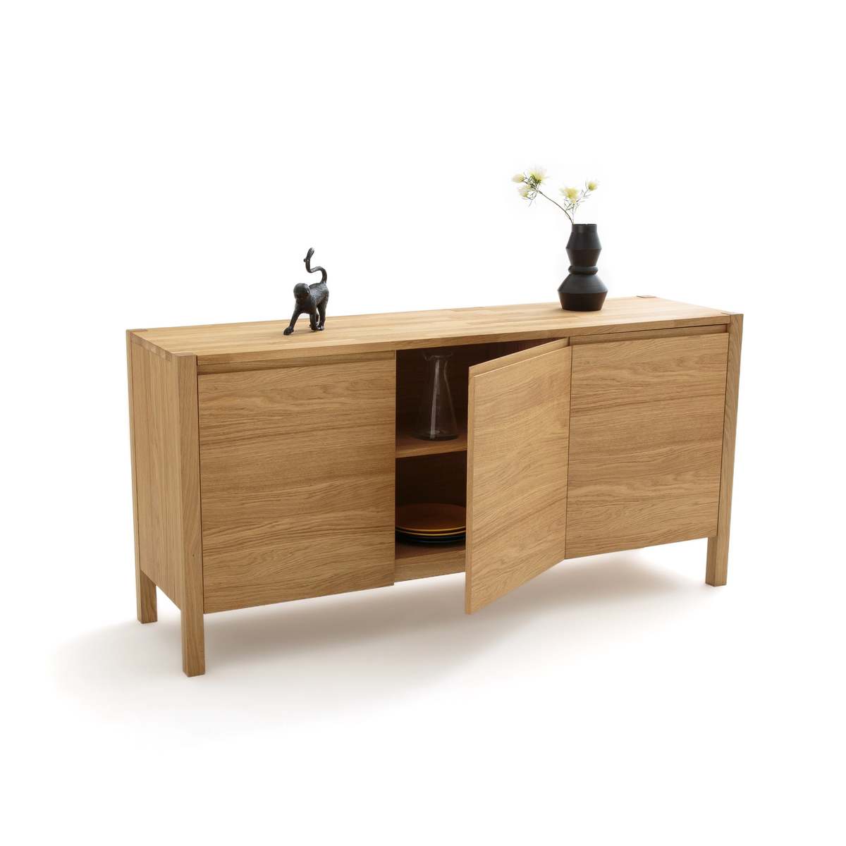 ADELITA Solid Oak 3-Door Sideboard – image 3