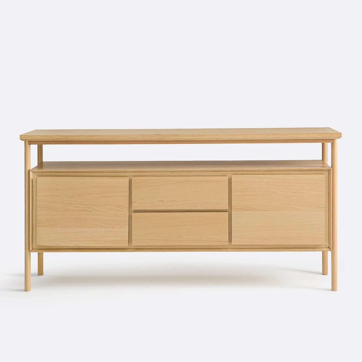 Elina Sideboard with 2 Doors and 2 Drawers in Oak Veneer – image 2
