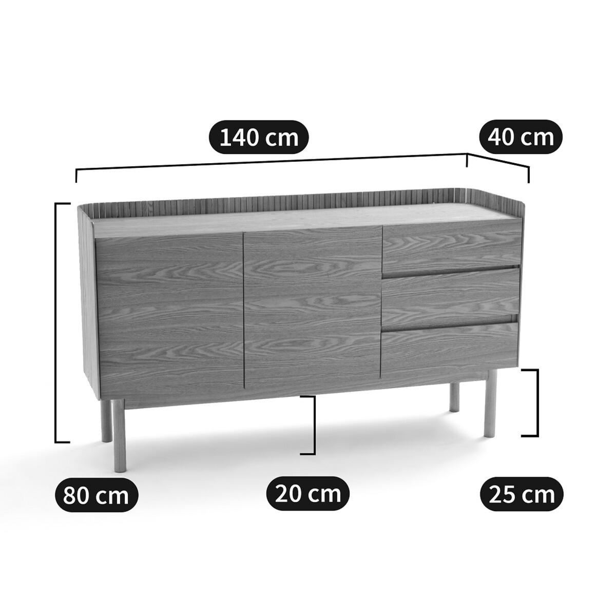 Latti 2-Door 3-Drawer Ash Sideboard – image 8