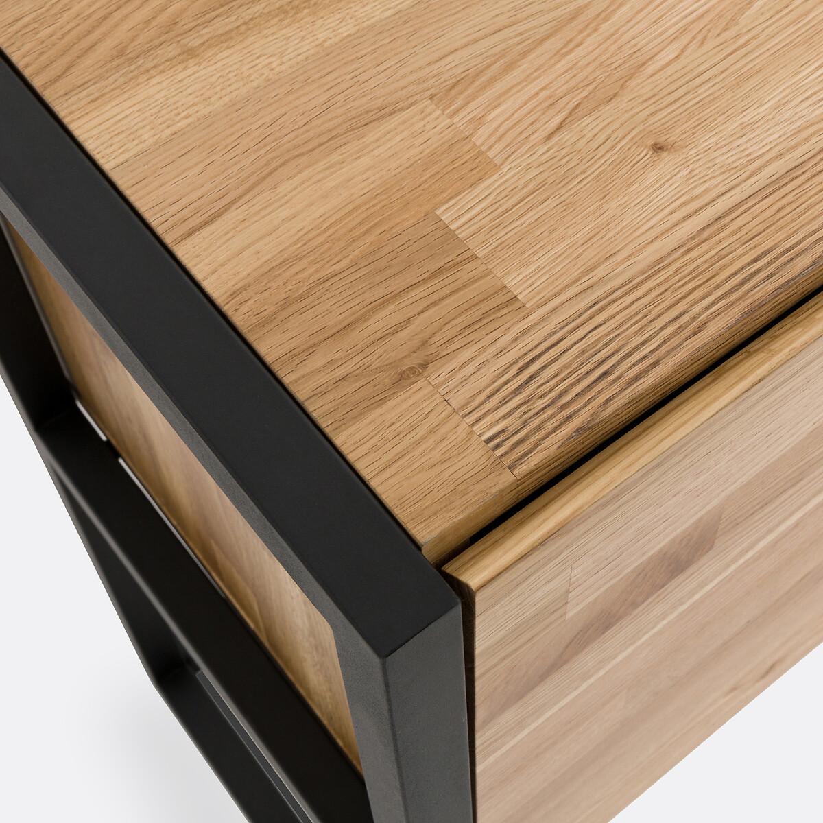 Hiba Solid Oak Sideboard in Steel Metal – image 5