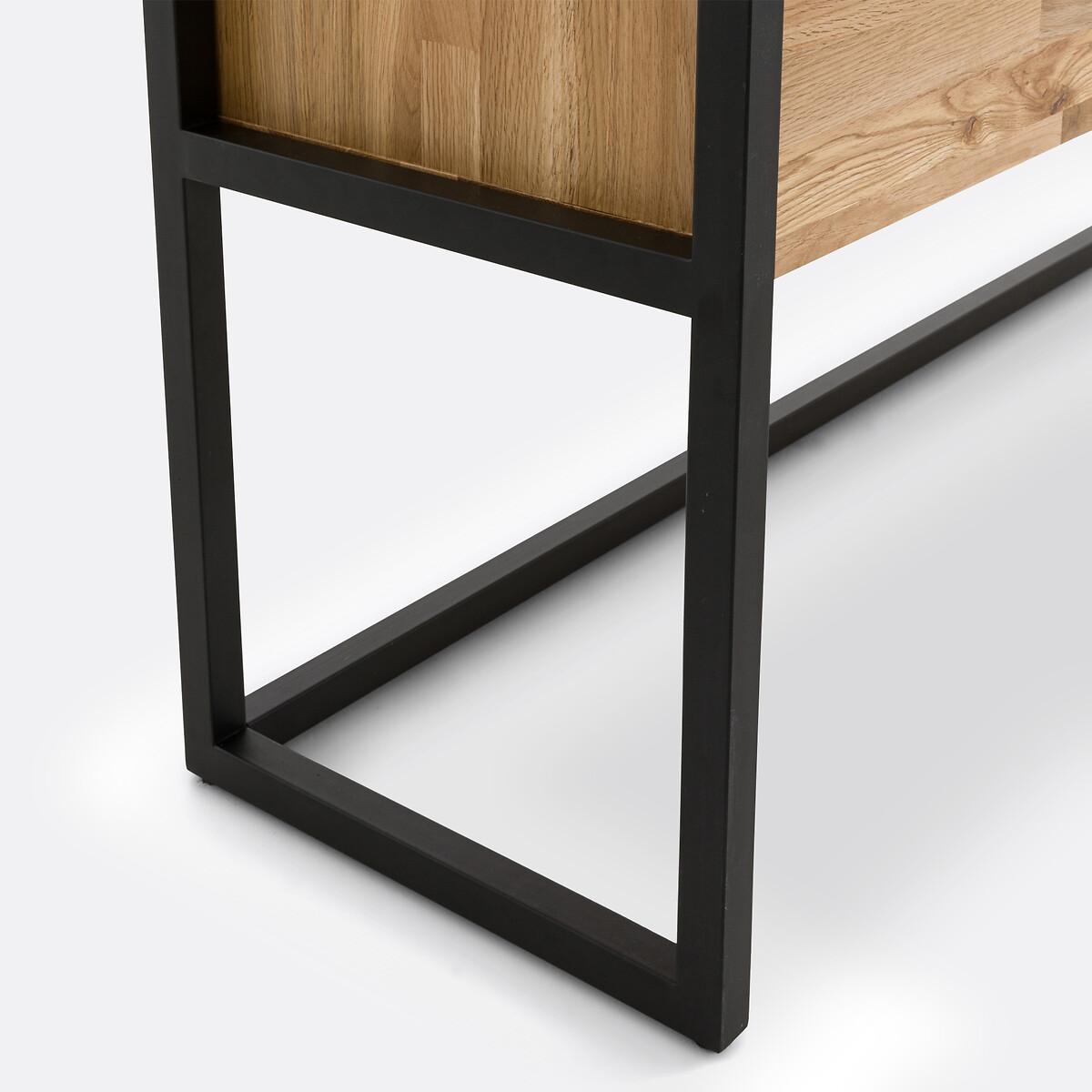 Hiba Solid Oak Sideboard in Steel Metal – image 8