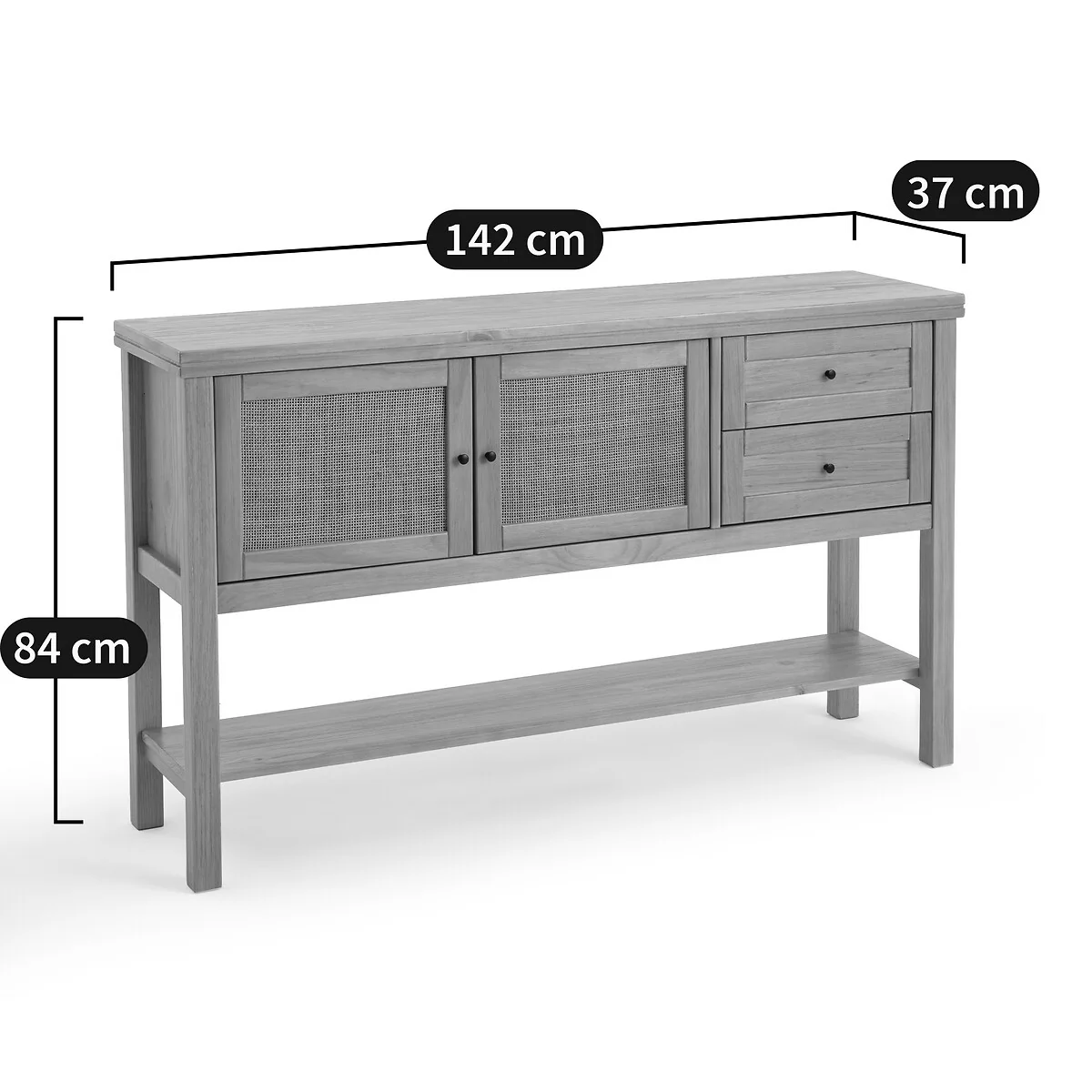 Gabin Pine & Rattan Sideboard – image 5