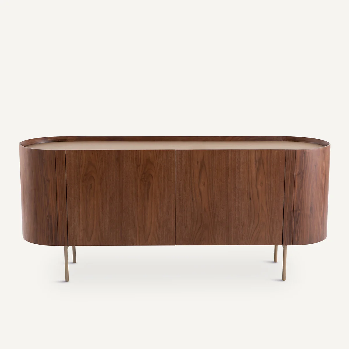 Aslen Sideboard in Walnut, Veneer and Leather – image 3