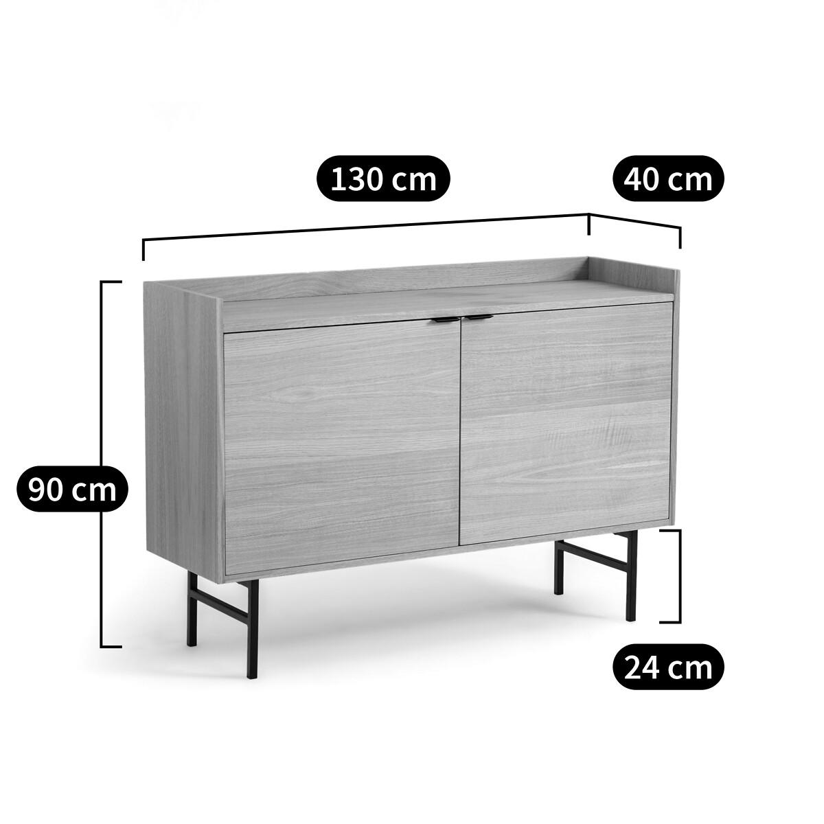 Volga Oak Veneer 2-Door Sideboard – image 9