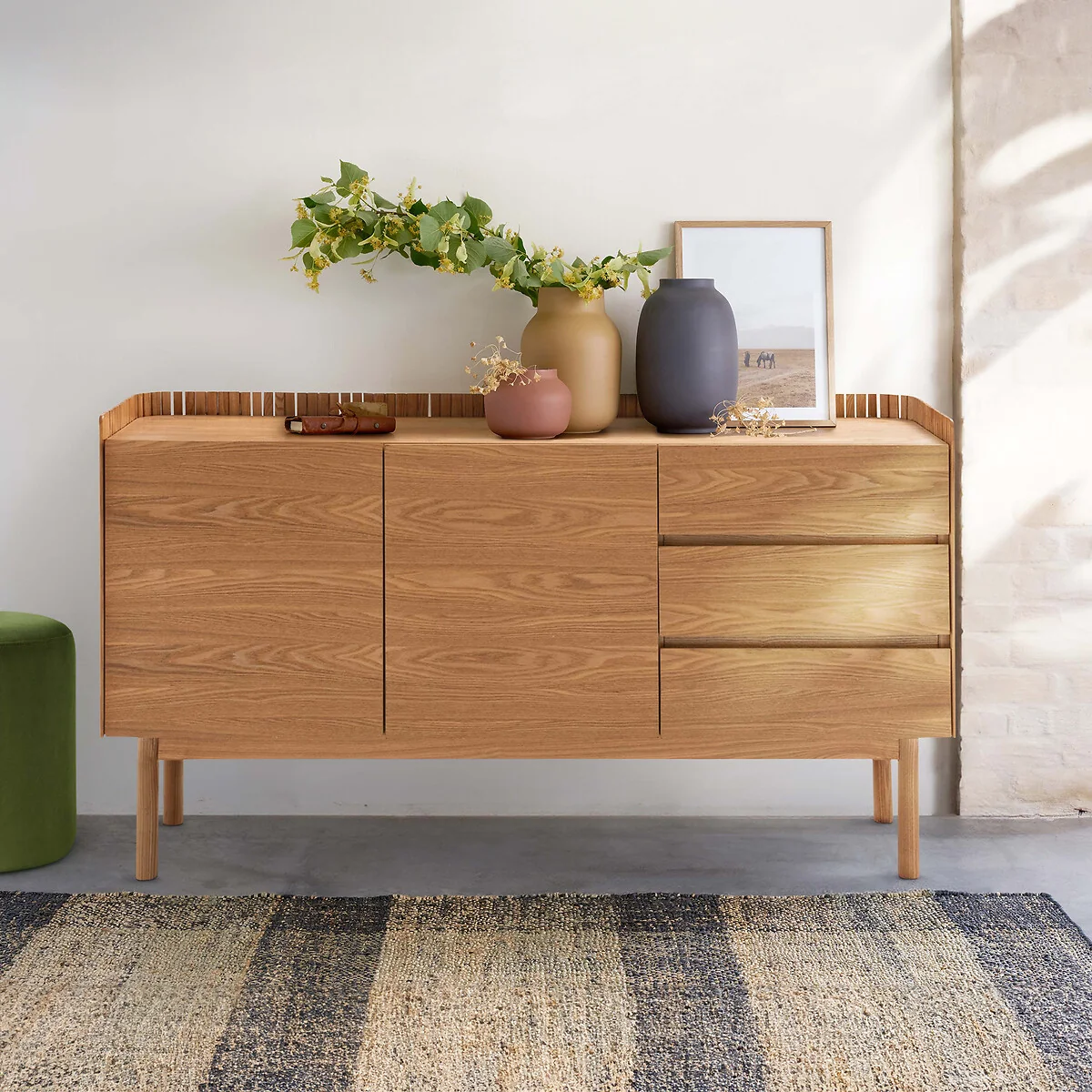 Latti Sideboard with 2 Doors and 3 Drawers – image 2