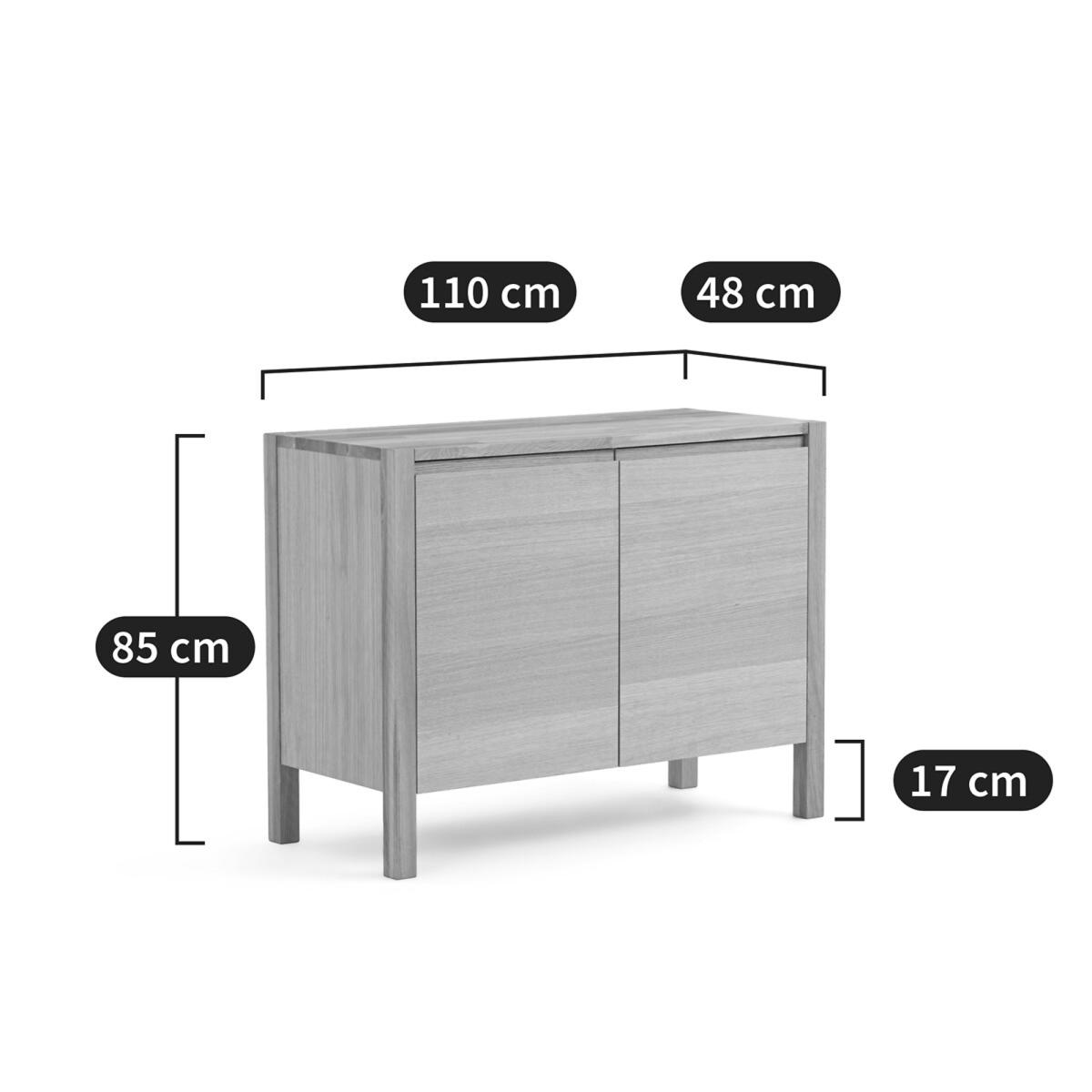 Adelita 2-Door Oak Sideboard – image 6