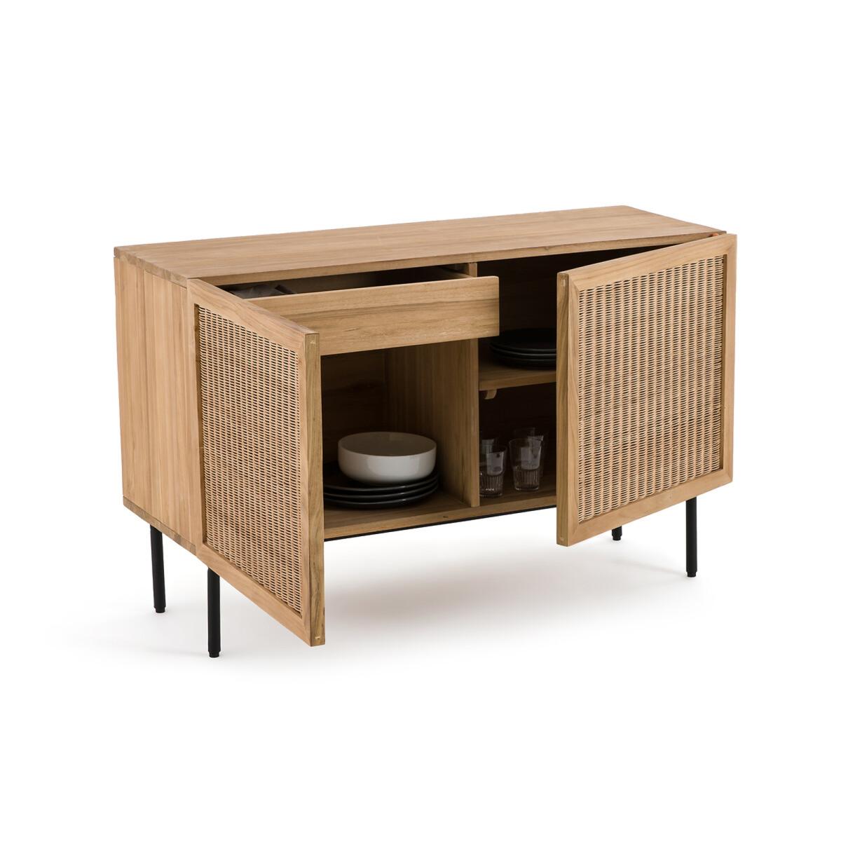 Tekora Solid Teak and Woven Rattan Sideboard – image 3