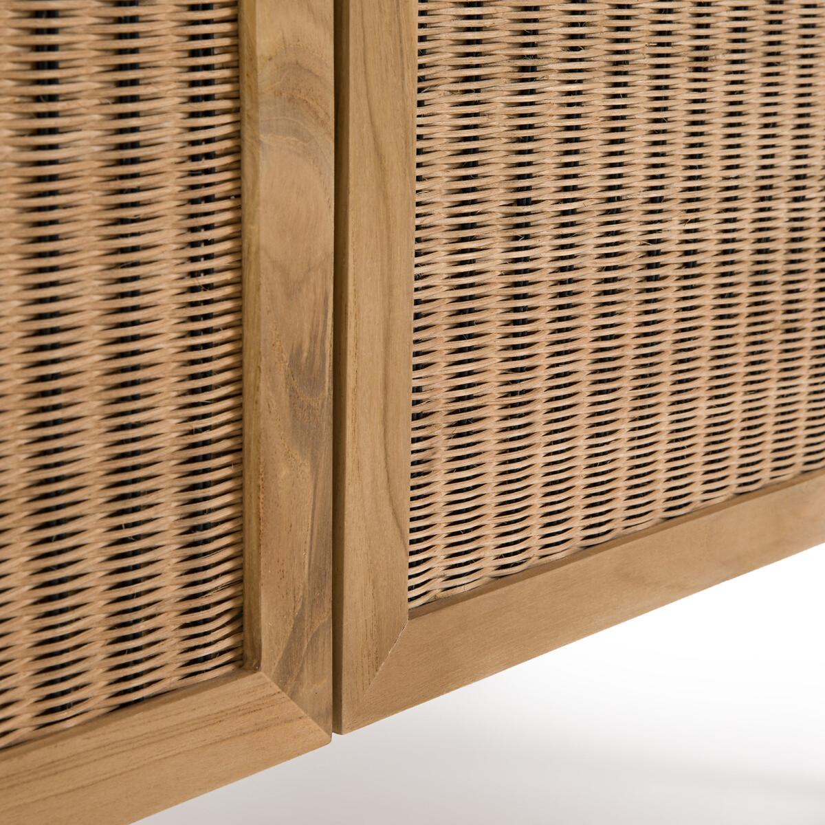 Tekora Solid Teak and Woven Rattan Sideboard – image 5
