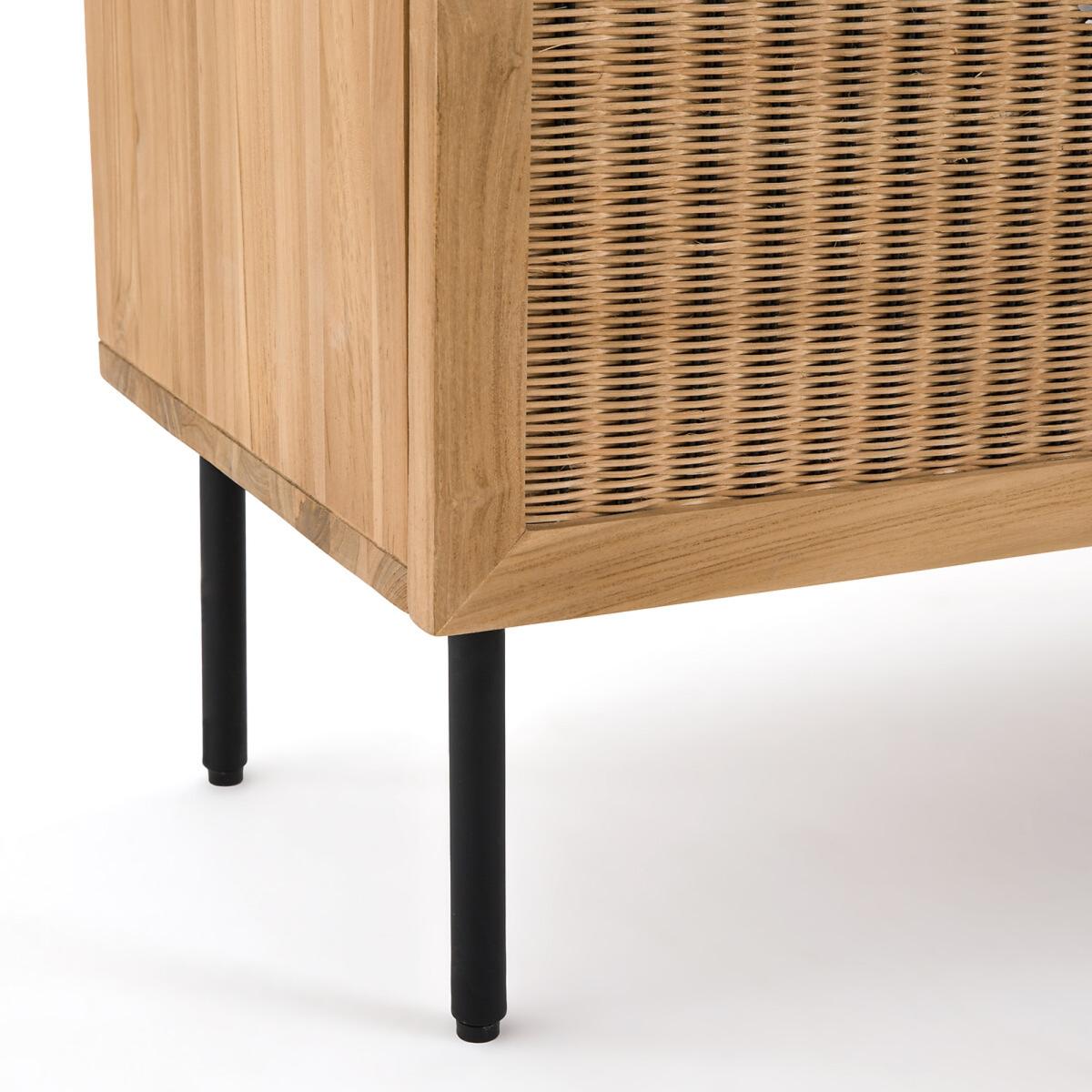 Tekora Solid Teak and Woven Rattan Sideboard – image 6