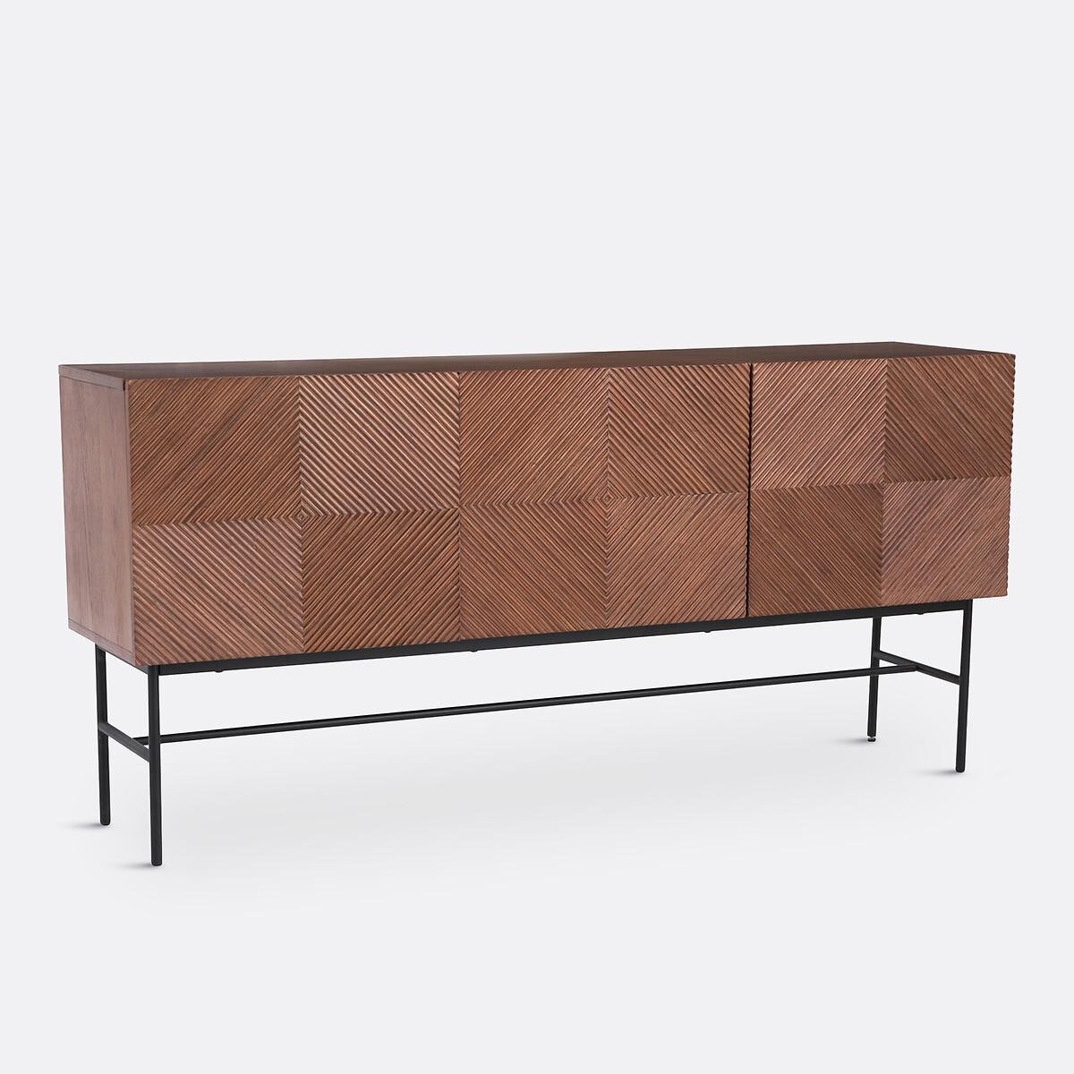 Jerem Oak Veneered Textured Sideboard – image 2