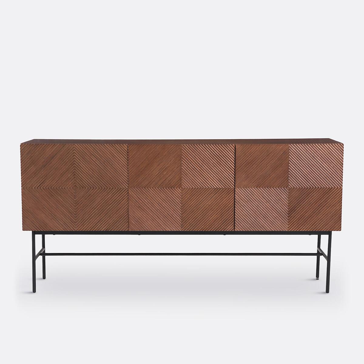 Jerem Oak Veneered Textured Sideboard – image 3