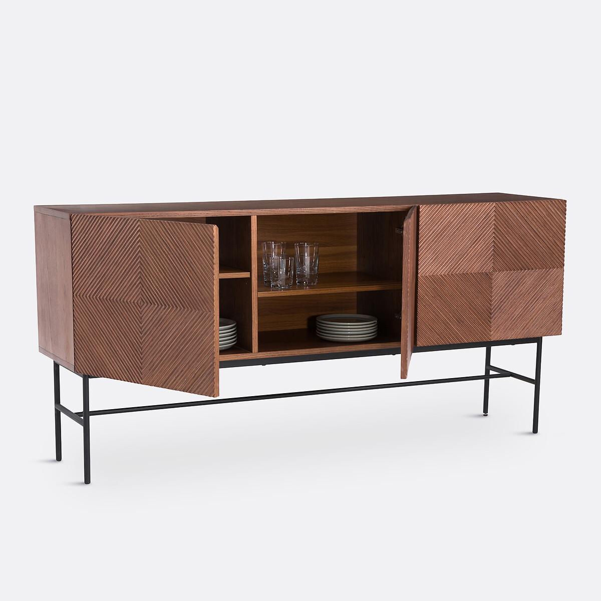 Jerem Oak Veneered Textured Sideboard – image 4