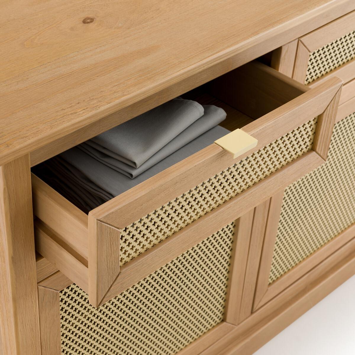 Alvaro Pine and Openwork Metal Sideboard – image 4