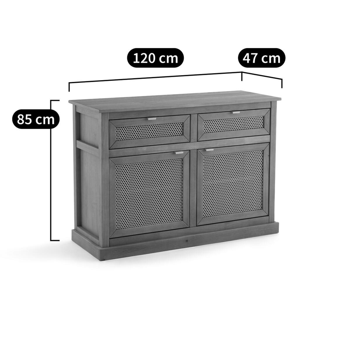 Alvaro Pine and Openwork Metal Sideboard – image 9