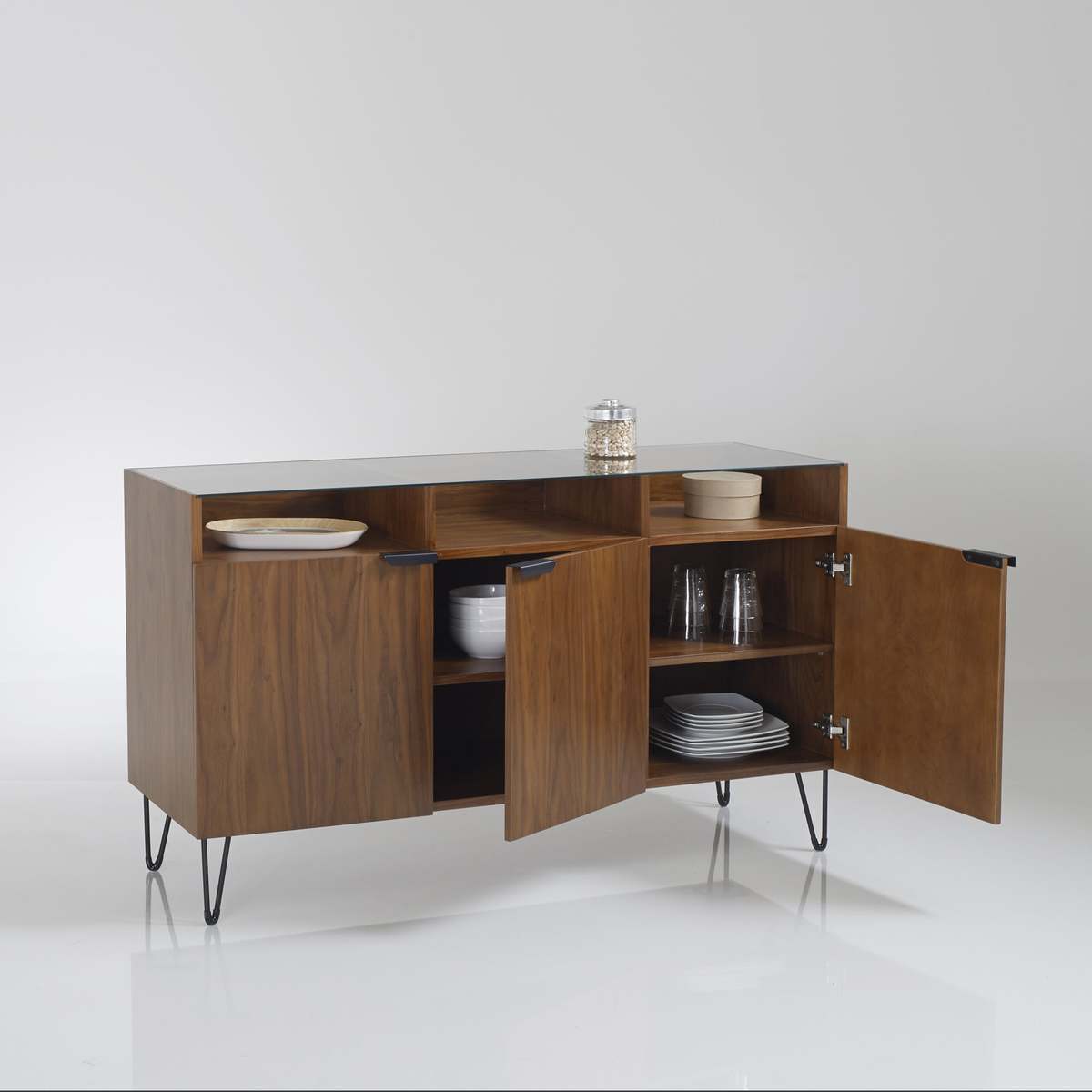 Watford 3-Door vintage Walnut Sideboard – image 2