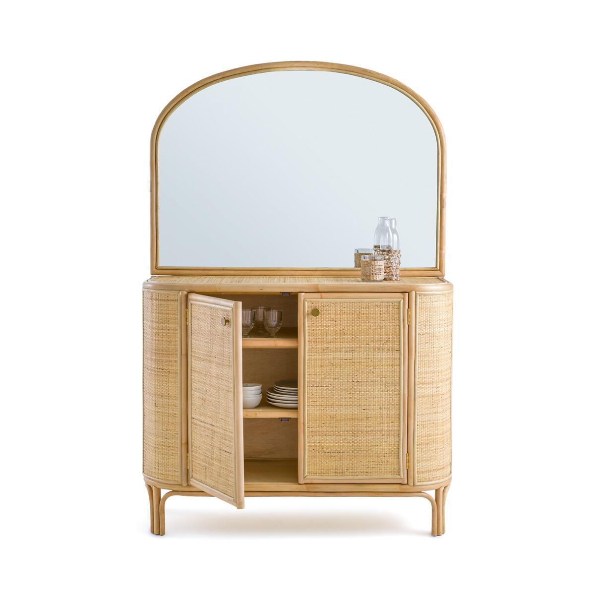 Ladara Rattan Sideboard with Integrated Mirror – image 2