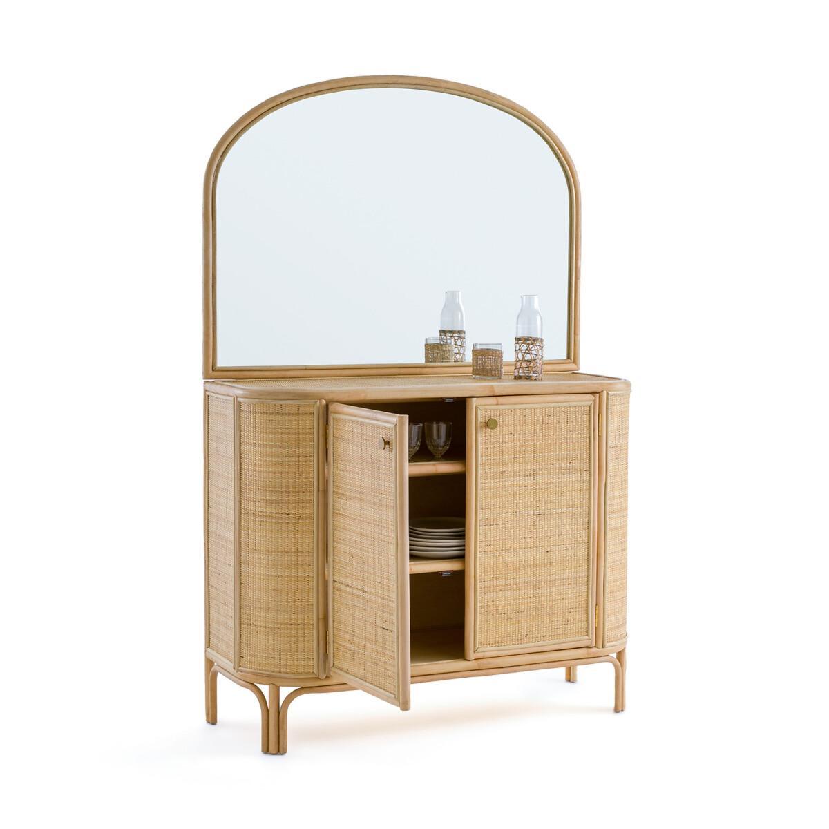 Ladara Rattan Sideboard with Integrated Mirror – image 4