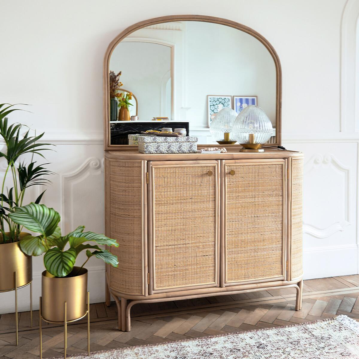 Ladara Rattan Sideboard with Integrated Mirror – image 8