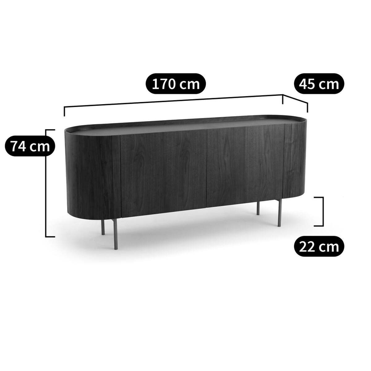 Aslen Walnut and Leather Sideboard – image 11