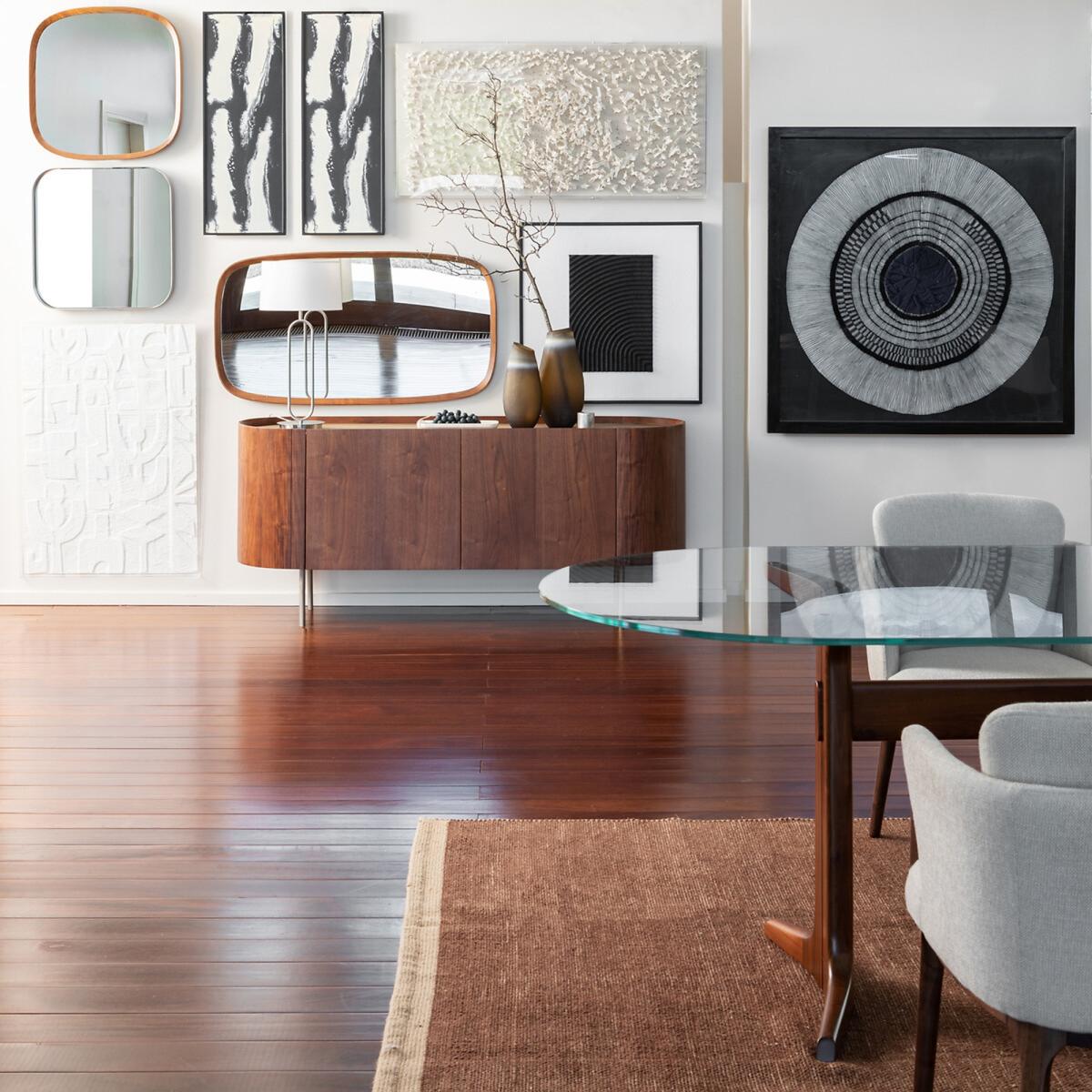 Aslen Walnut and Leather Sideboard – image 9