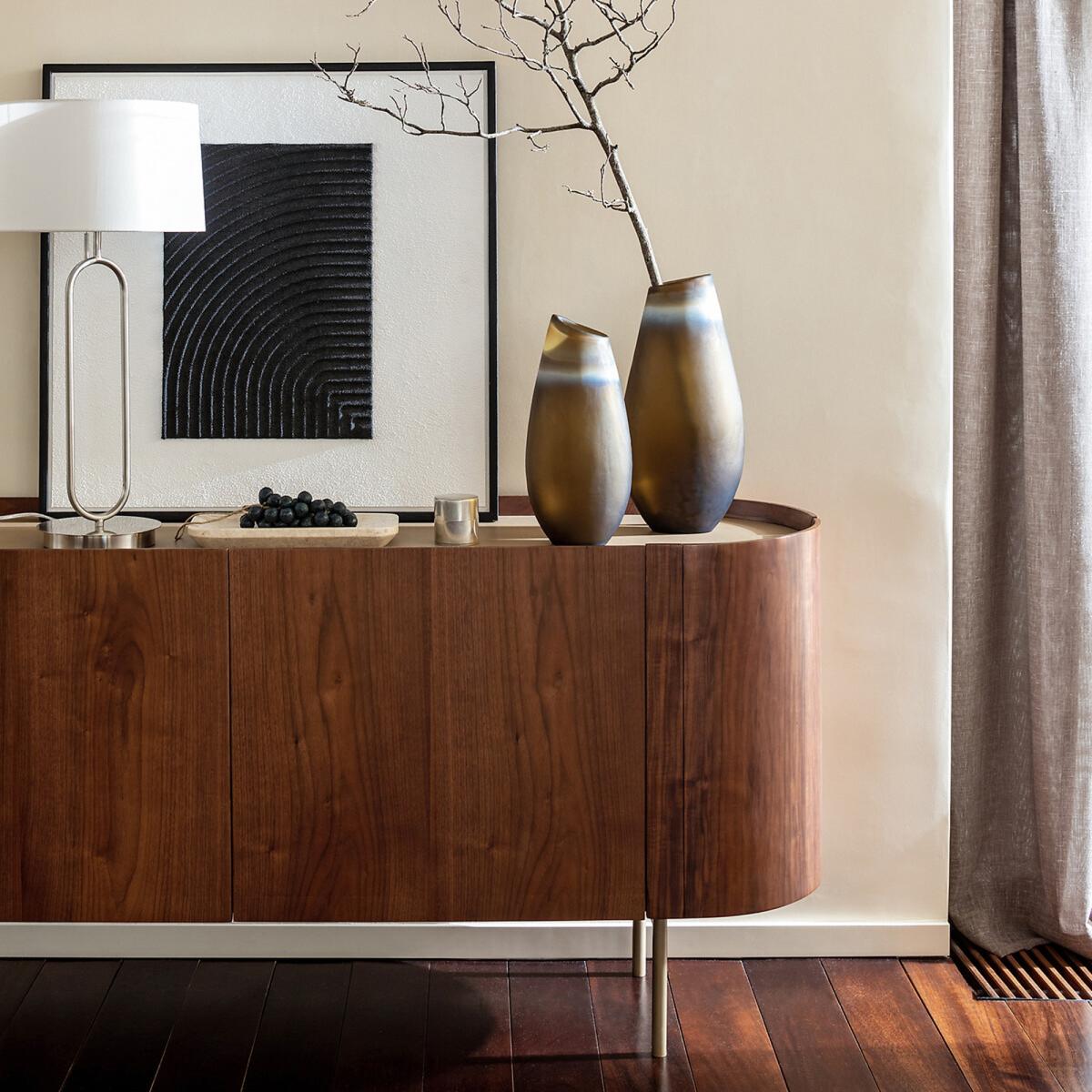 Aslen Walnut and Leather Sideboard – image 10