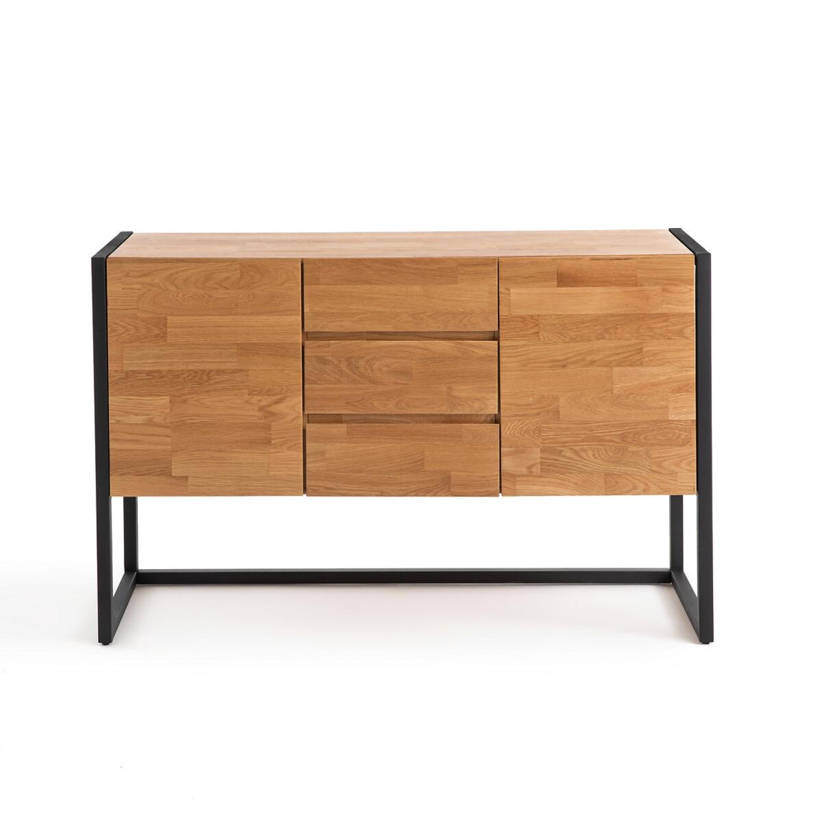 Hiba Industrial Oak and Metal Sideboard – image 2