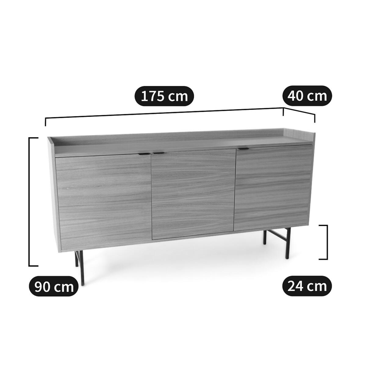 Volga Oak 3-Door Sideboard – image 6