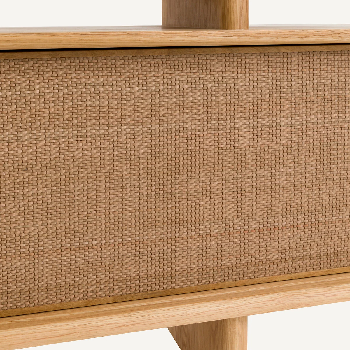 Propono Console Sideboard in Oak Veneer and Leather – image 6