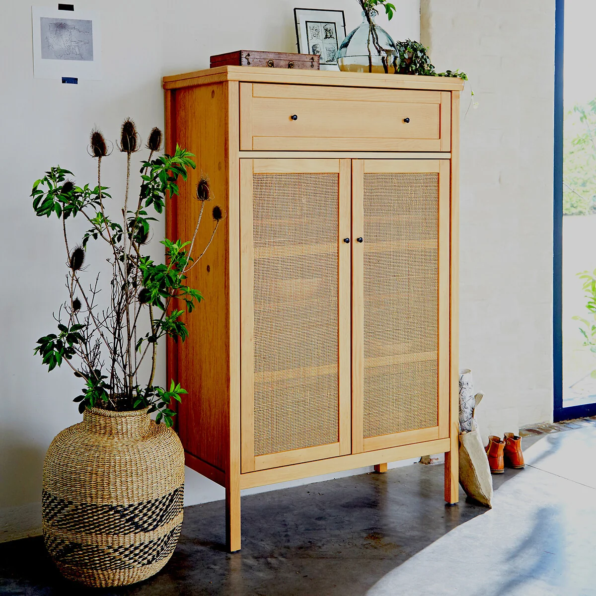 Gabin Solid Pine & Cane Sideboard – image 2