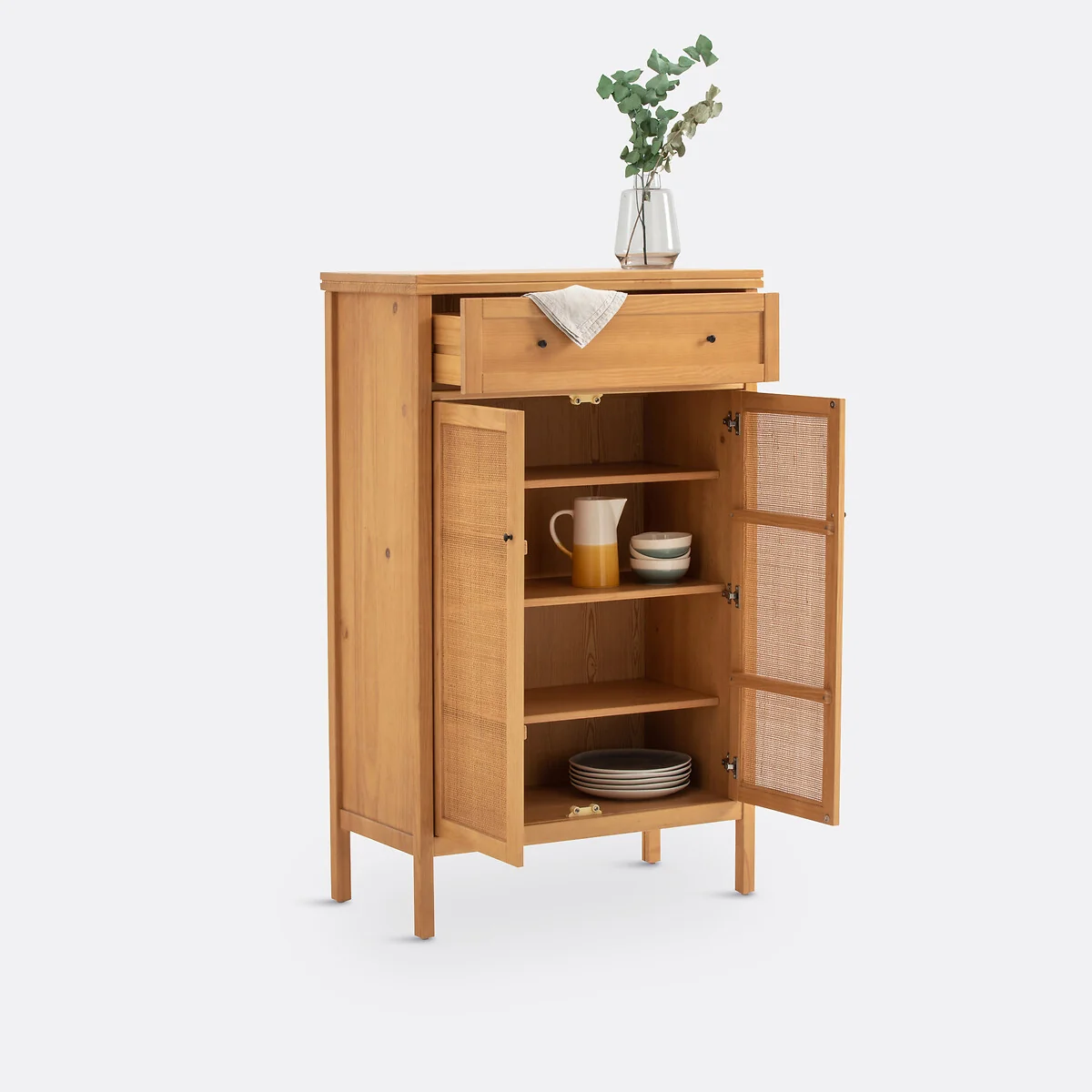 Gabin Solid Pine & Cane Sideboard – image 6