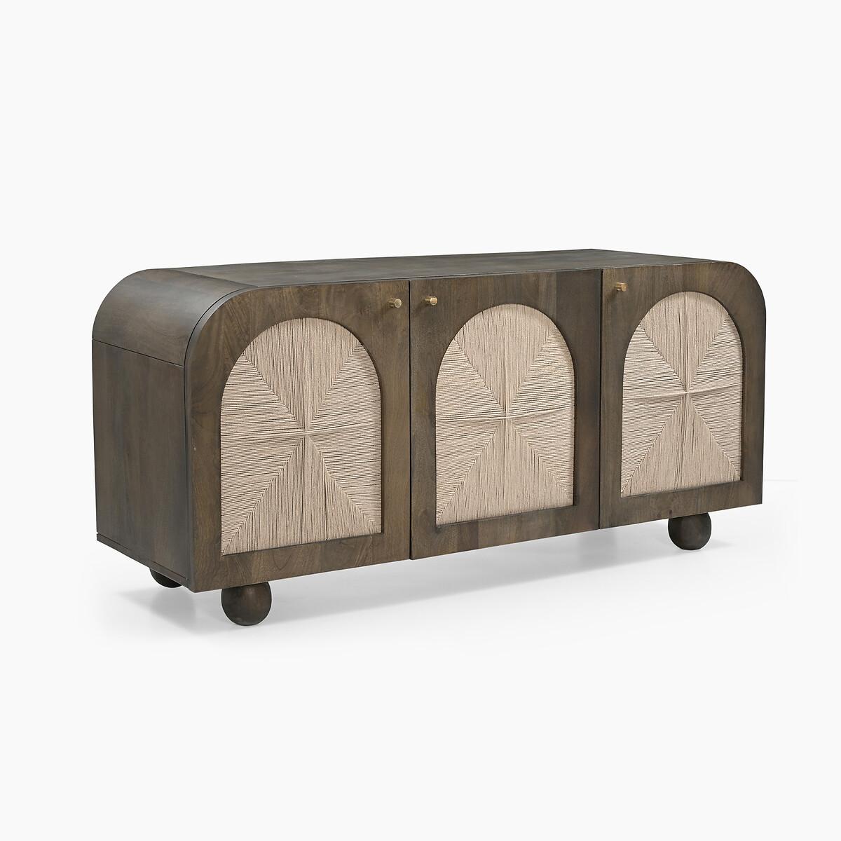Tropika Jute & Mango Wood 3 Door Sideboard – image 2