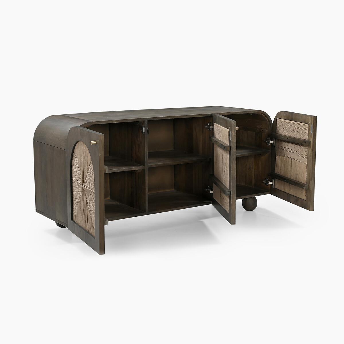 Tropika Jute & Mango Wood 3 Door Sideboard – image 5