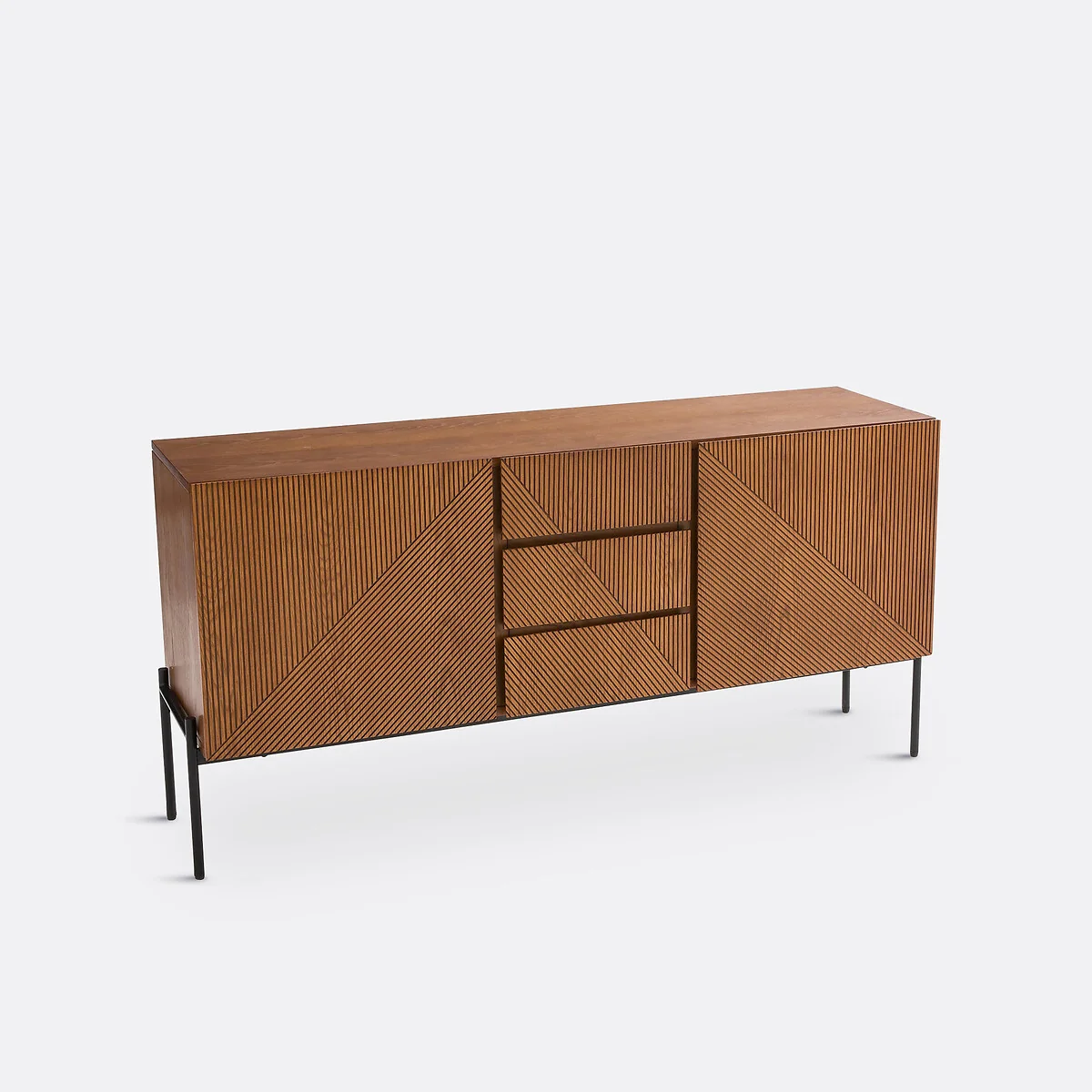 Lodge Vintage-Style Sideboard with 2 Doors and 3 Drawers – image 2