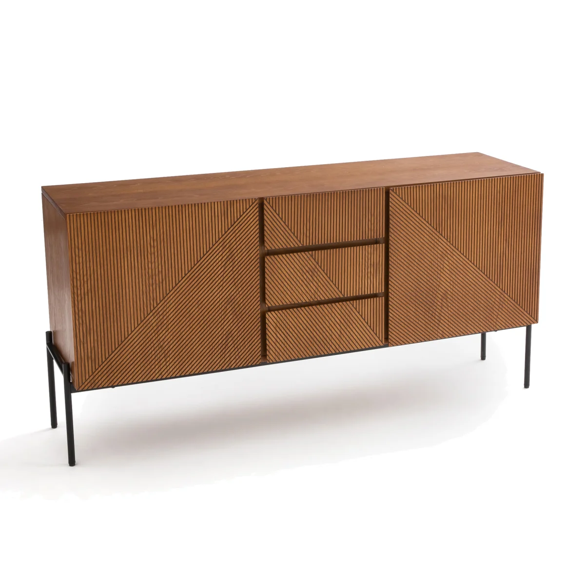 Lodge Vintage-Style Sideboard with 2 Doors and 3 Drawers – image 1
