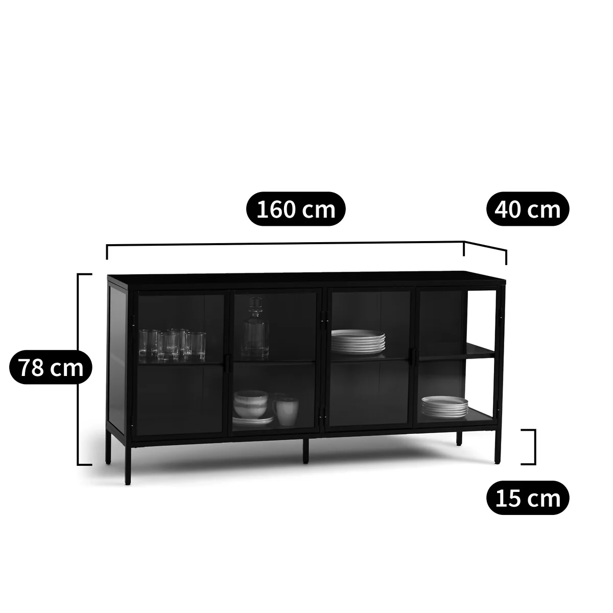 Harlem 4-Door Metal Sideboard – image 7