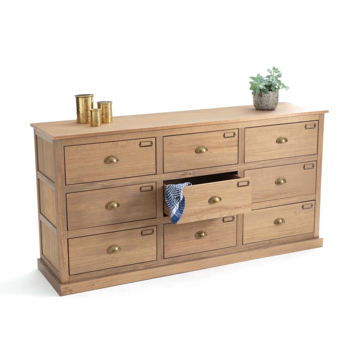 Lunja Pine Dressmaker-Style Sideboard with 9 Drawers – image 3