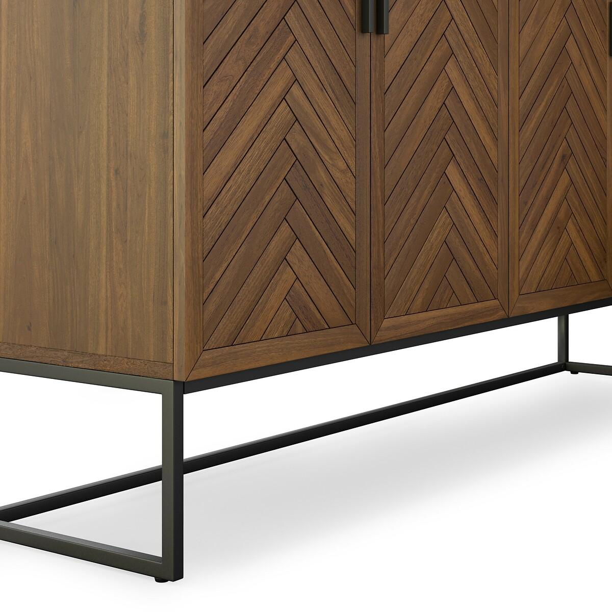 Nottingham Parquet Pine 3-Cupboard, 3-Drawer Sideboard – image 4
