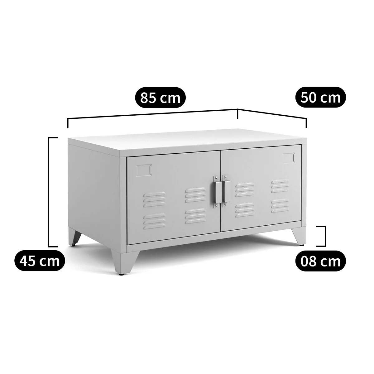 Hiba 2-Door Metal Low Sideboard – image 6