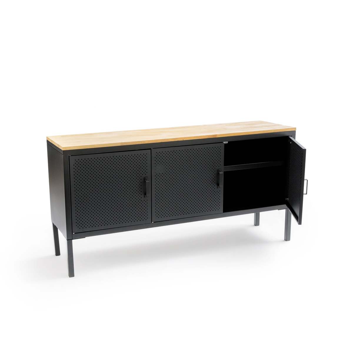 AGAMA Oak and Steel 3 Door Sideboard – image 3