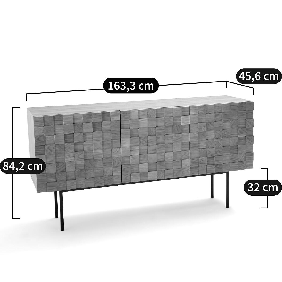 Madria Oak 3-Door Sideboard – image 8