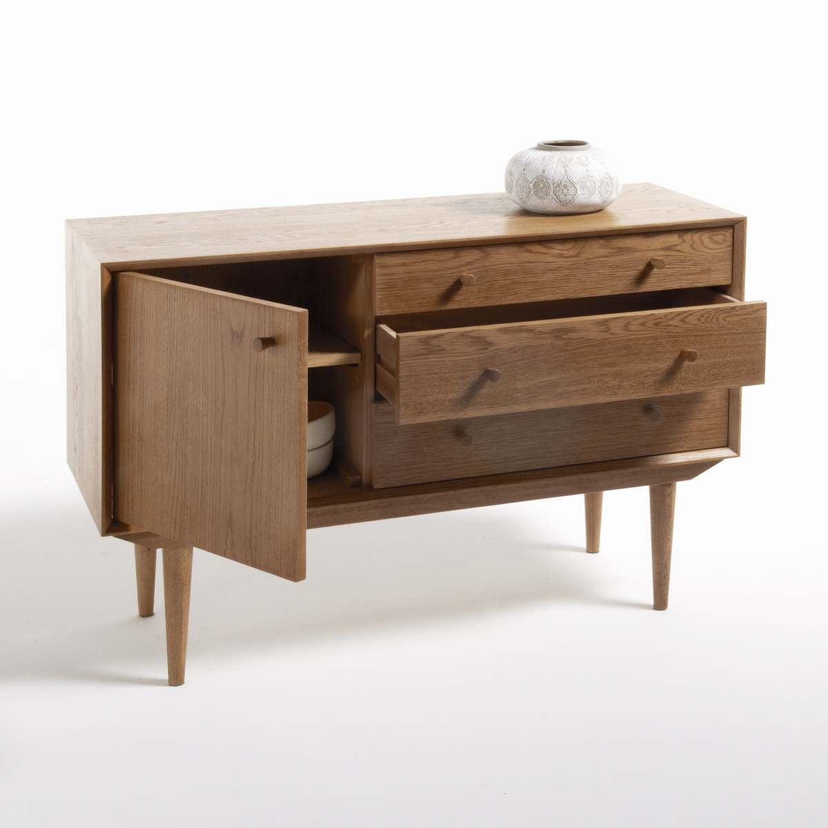 Quilda Retro-Style Oak Sideboard – image 2