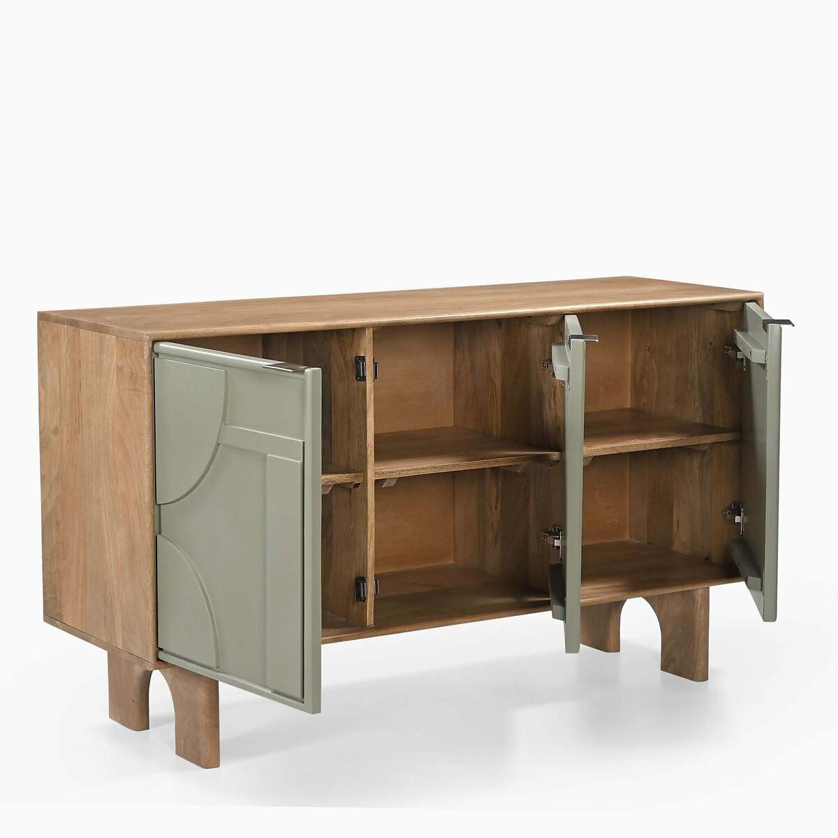 Piza Geometric Mango Wood 3 Door Sideboard – image 4