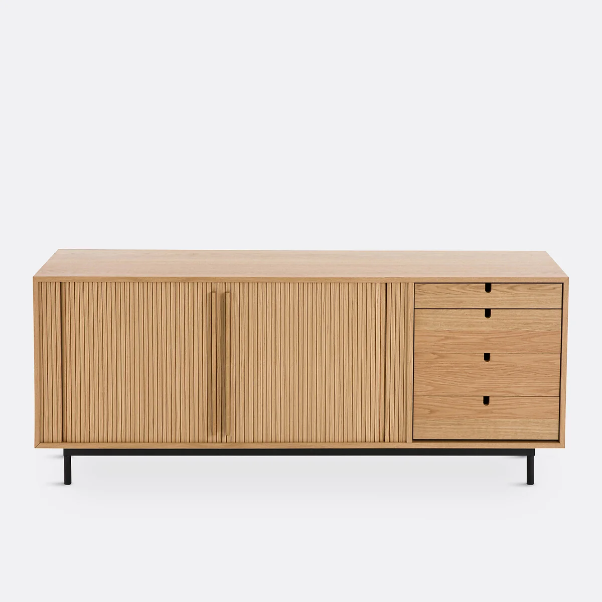 Strio Oak Veneer Sideboard with Sliding Doors – image 3